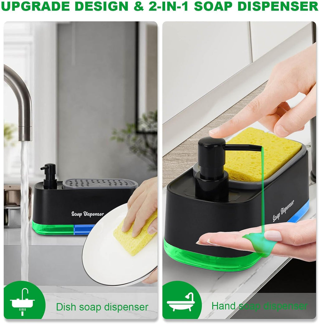2-in-1 Kitchen Soap Dispenser & Sponge Holder
