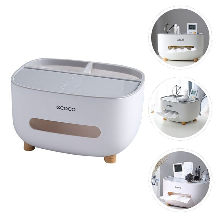 Ecoco Tissue Box, Multifunctional Box, Pen Holder, Remote Control Holder, Tissue Holder, Storage Box, Cosmetic Tissue Box