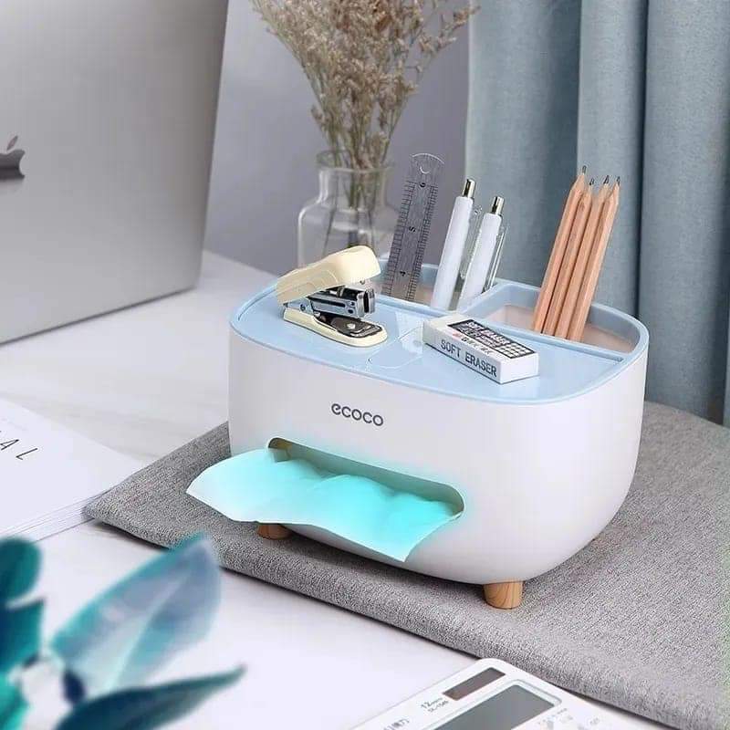 Ecoco Tissue Box, Multifunctional Box, Pen Holder, Remote Control Holder, Tissue Holder, Storage Box, Cosmetic Tissue Box