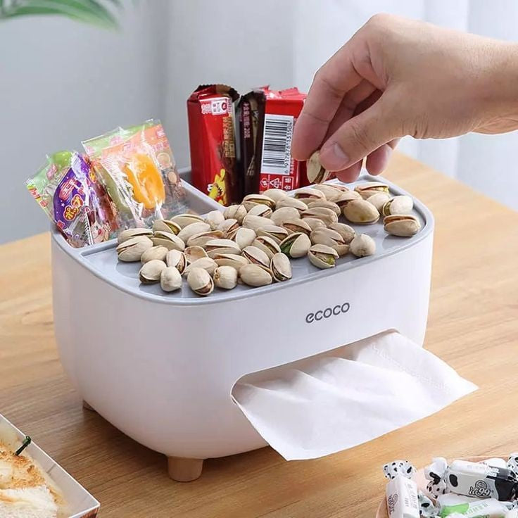 Ecoco Tissue Box, Multifunctional Box, Pen Holder, Remote Control Holder, Tissue Holder, Storage Box, Cosmetic Tissue Box