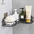 Metal Bathroom Corner Rack Storage Shelves -1 PC Black