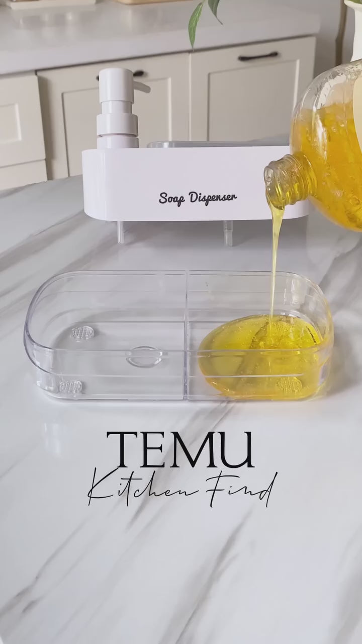 2-in-1 Kitchen Soap Dispenser & Sponge Holder